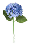 18 Inch Median Blue Artificial Hydrangea Stem Realistic Silk Flower