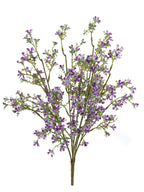 21.5 Inch Mini Artificial Flower Bush Plastic Faux Accent Multiple Colors
