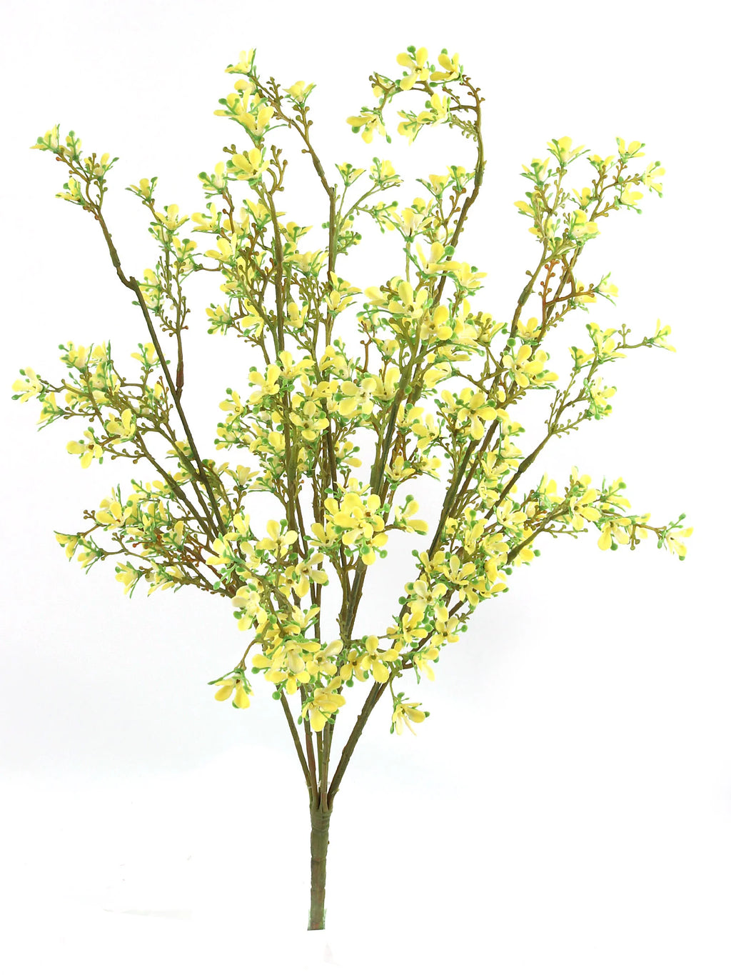 21.5 Inch Mini Artificial Flower Bush Plastic Faux Accent Multiple Colors