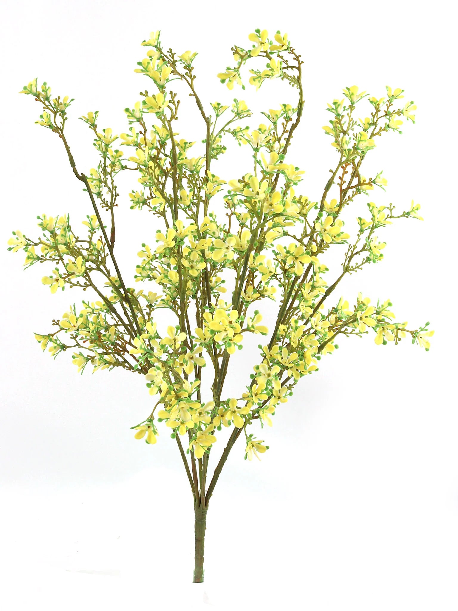 21.5 Inch Mini Artificial Flower Bush Plastic Faux Accent Multiple Colors