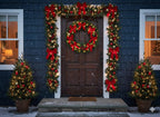 30 inch spruce Christmas wreath close-up