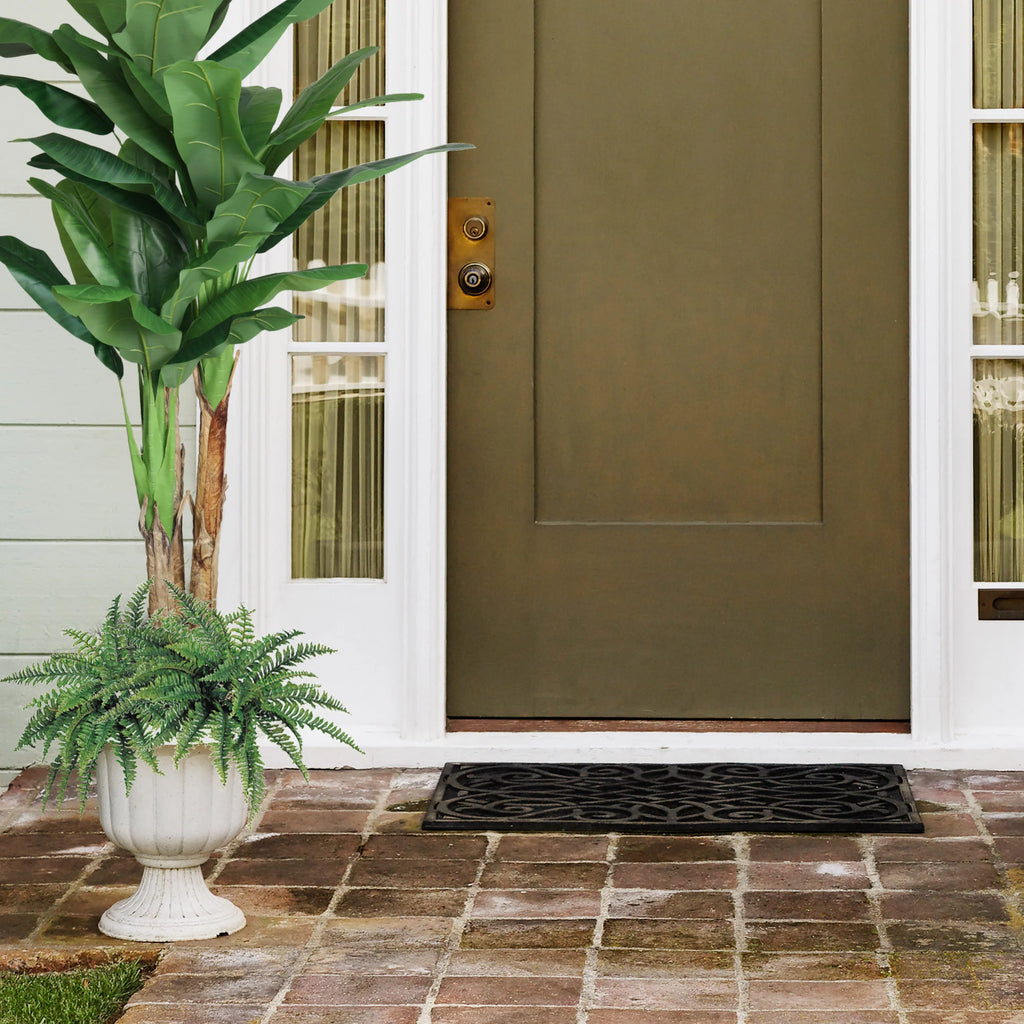 Artificial Boston Fern Hanging Plant 34 Inch for Covered Outdoor Use
